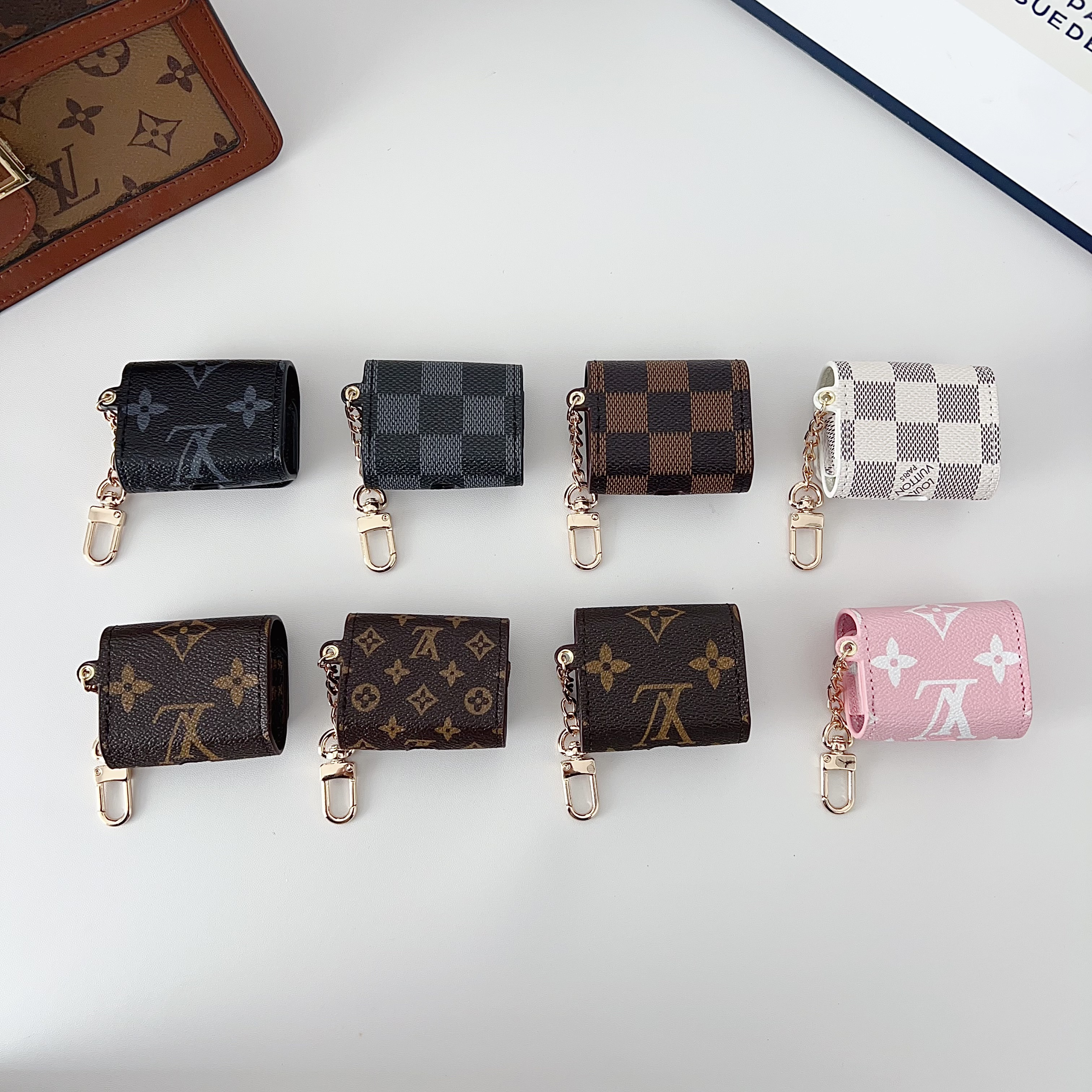 Luxury Leather Monogram AirPods Cases Big Printing-GELV134