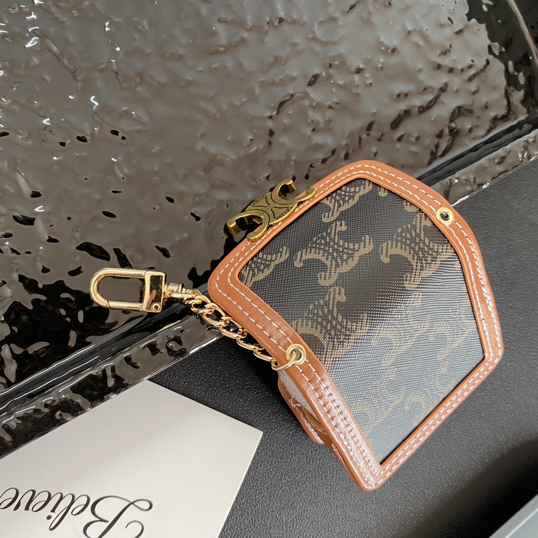 Luxury Leather CL AirPods Cases Dark Brown-GECL140