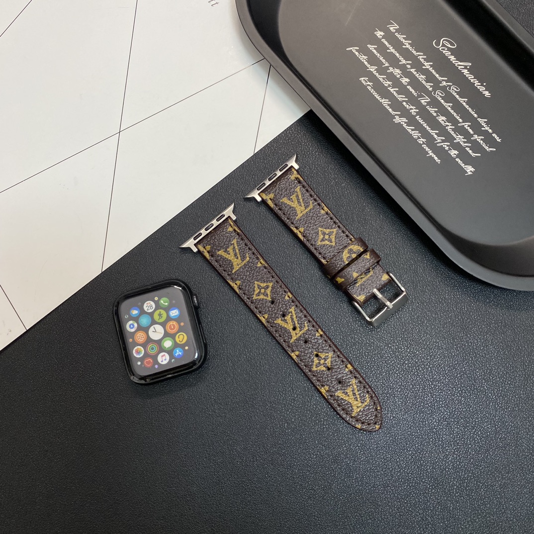 High-quality Monogram Apple Watch Band Small Printing-GELV123