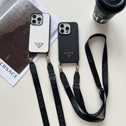Leather PR Case With Strap For iPhone White-PGS241837-GTOCASE