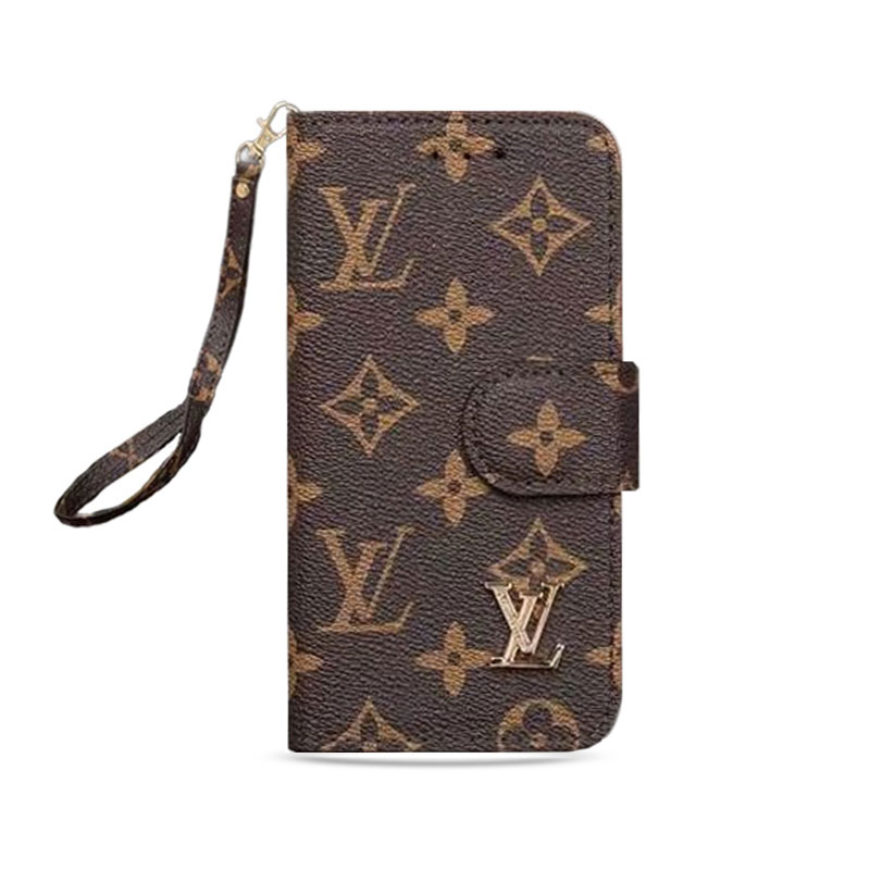Leather Wallet Flip Monogram iPhone Case Big Printing-GELB001