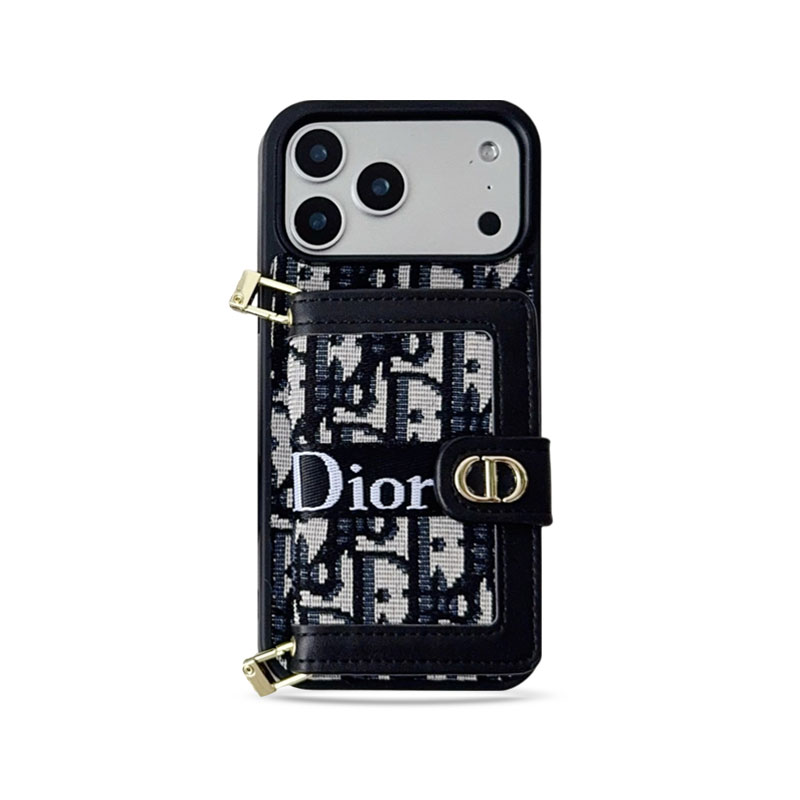 Classic Leather CD iPhone Case With Wallet And Crossbody Strap-ZYK251405