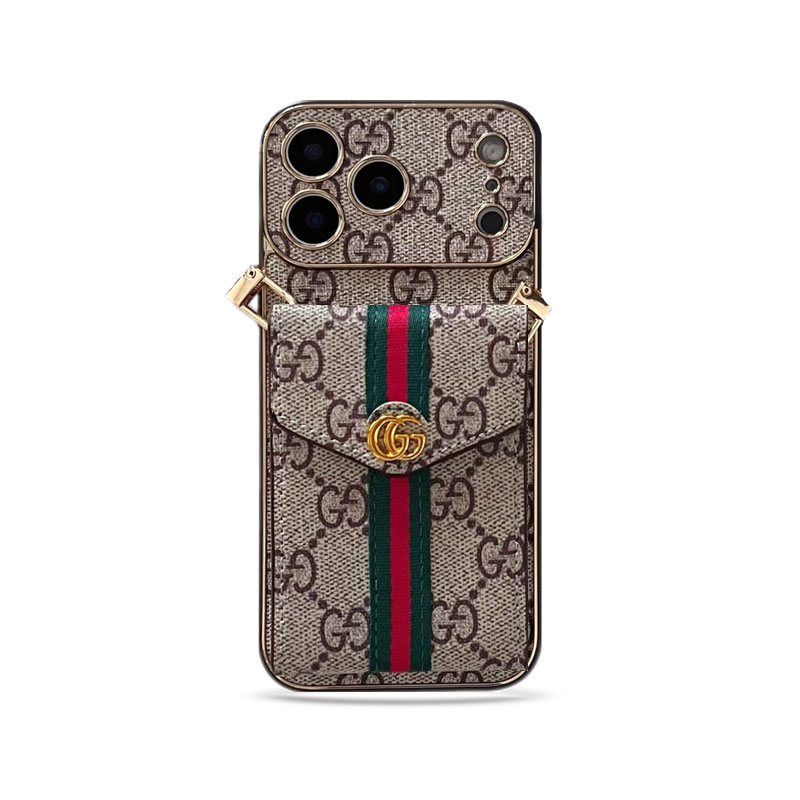 Classic GG iPhone Case With Card Holder And Strap For iPhone 17 Series-GEGG003