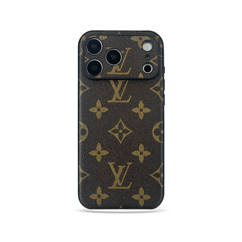 Luxury Leather Monogram iPhone Case For iPhone 17 Series-GELV039