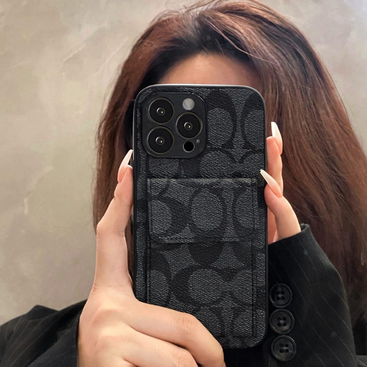 CH iPhone Case With Wallet Black-HP240513-GTOCASE
