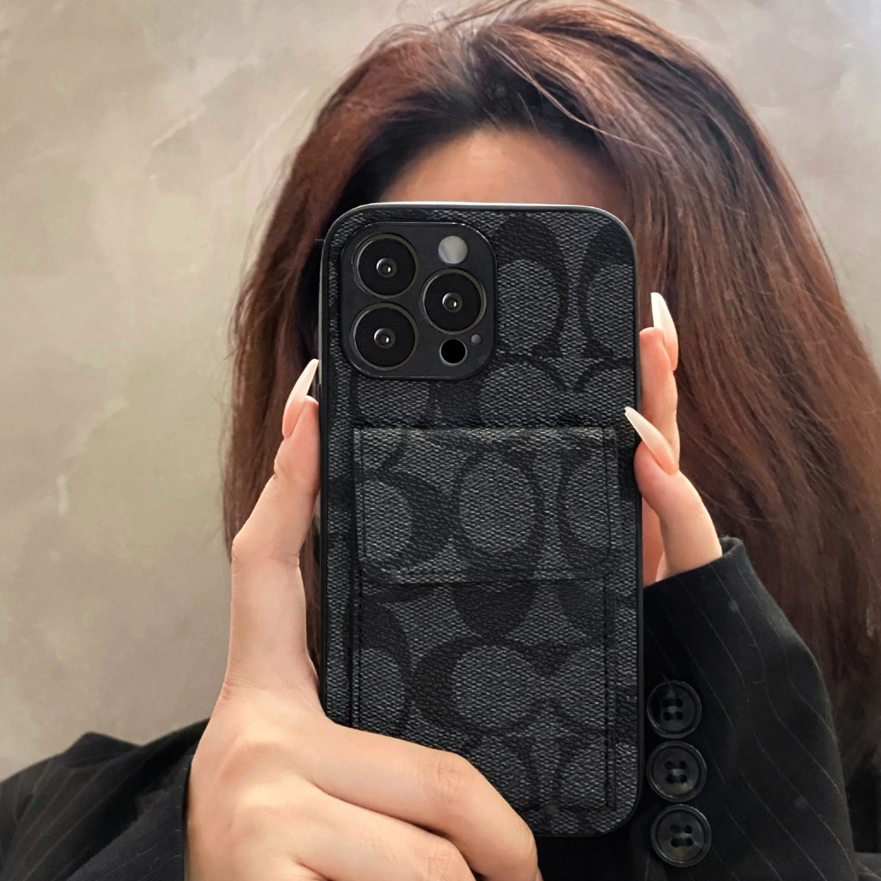 CH iPhone Case With Wallet Black-HP240513-GTOCASE