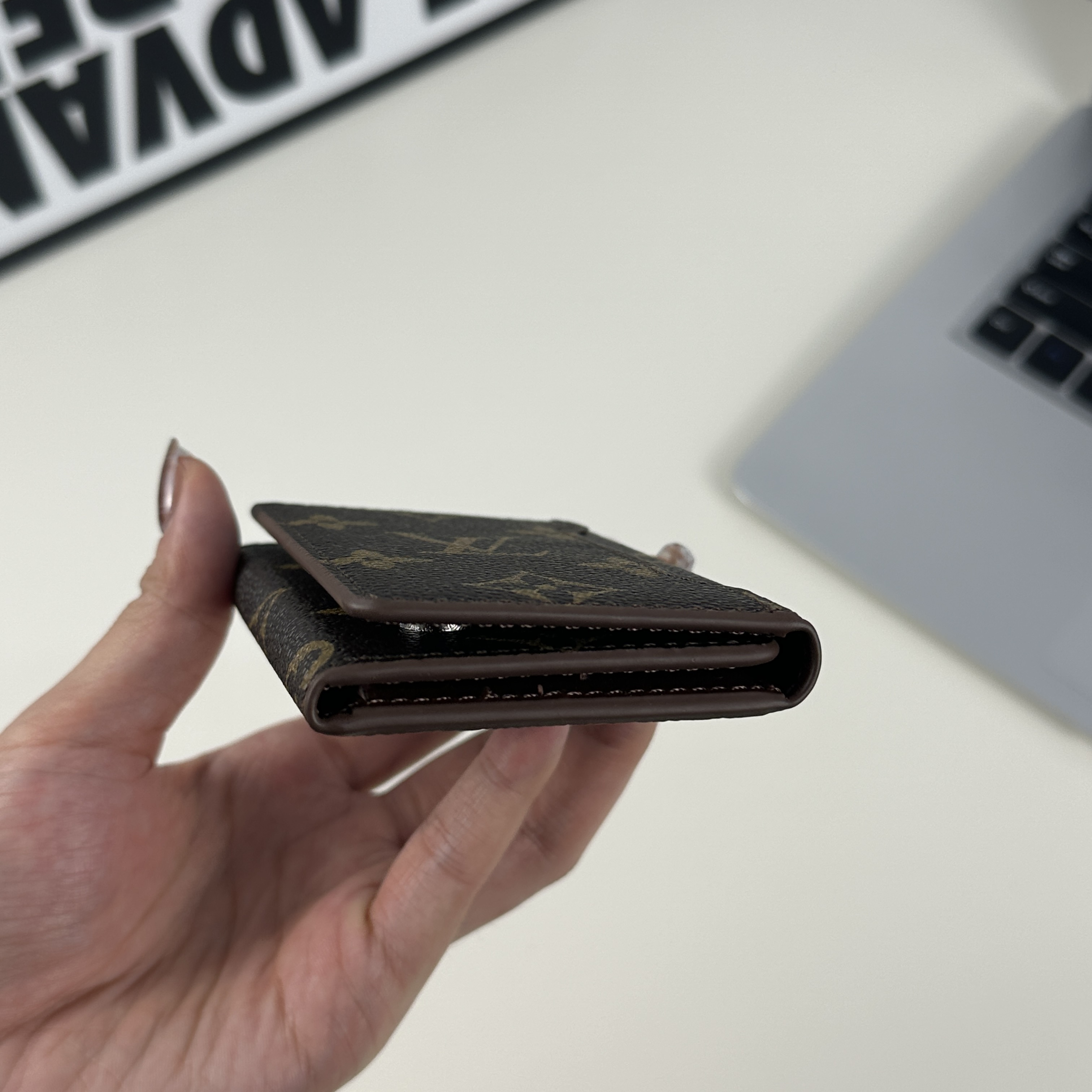 Luxury Leather Monogram Magnetic Wallet Big Printing-GELV077