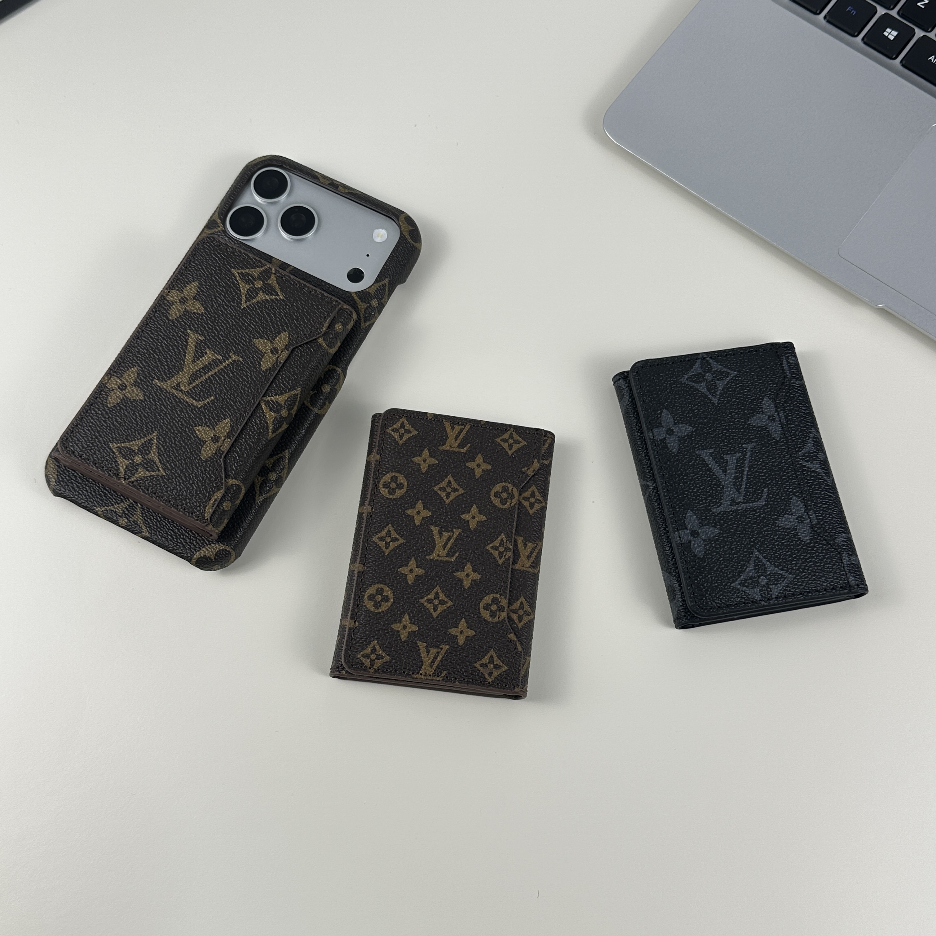 Luxury Leather Monogram Magnetic Wallet Big Printing-GELV077