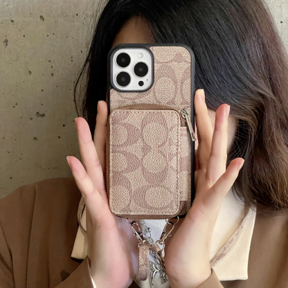 CH  iPhone Case With Wallet Coffee-LQB241412-GTOCASE