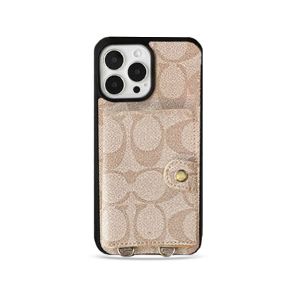 CH  iPhone Case With Wallet And  Strap White -SZK240402-GTOCASE