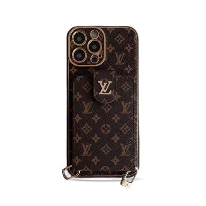 Monogram iPhone Case With Card Wallet And Strap -Small printing-ZQB231228-GTOCASE