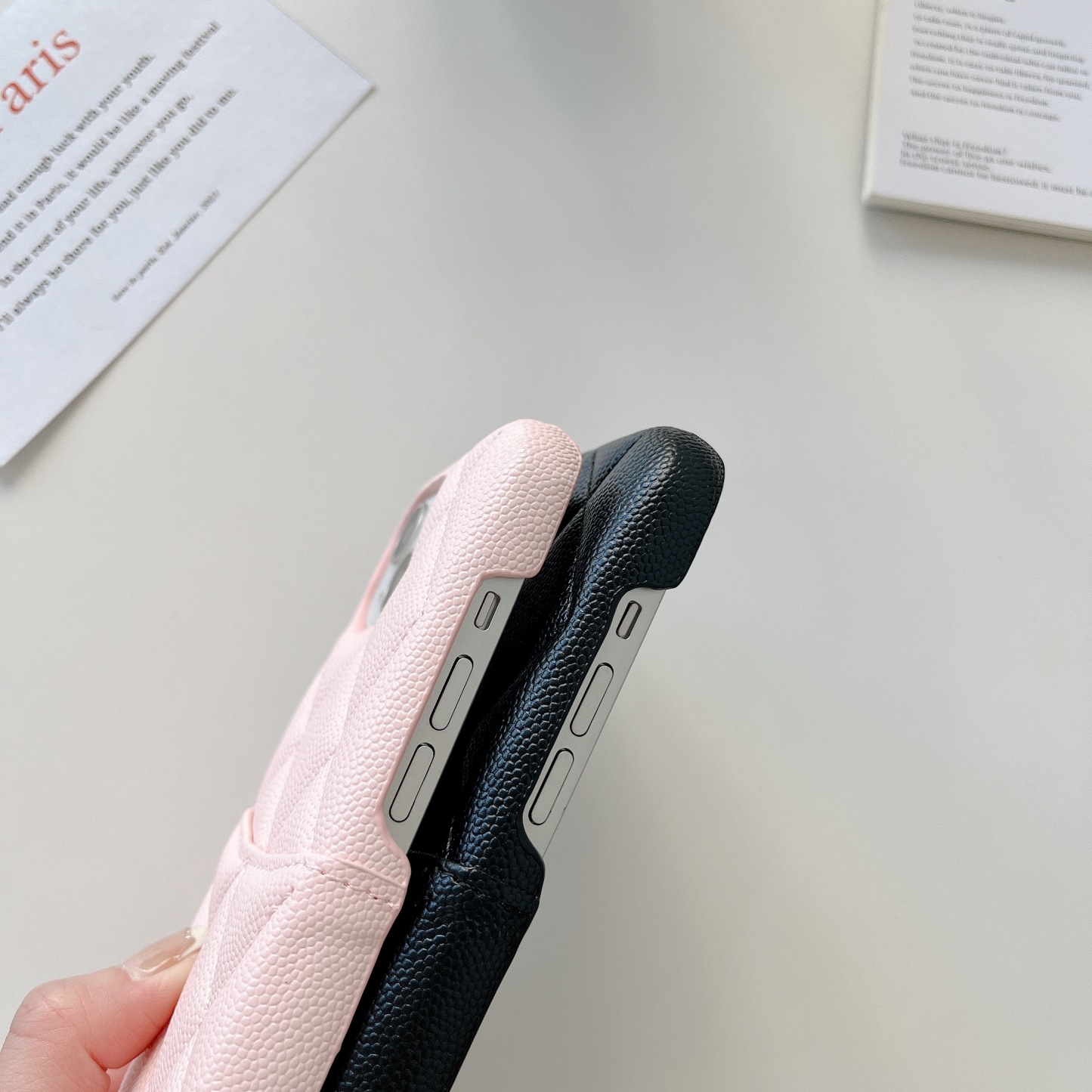 Leather Phone Case With Card Holder For iPhone- AMJ240706-GTOCASE