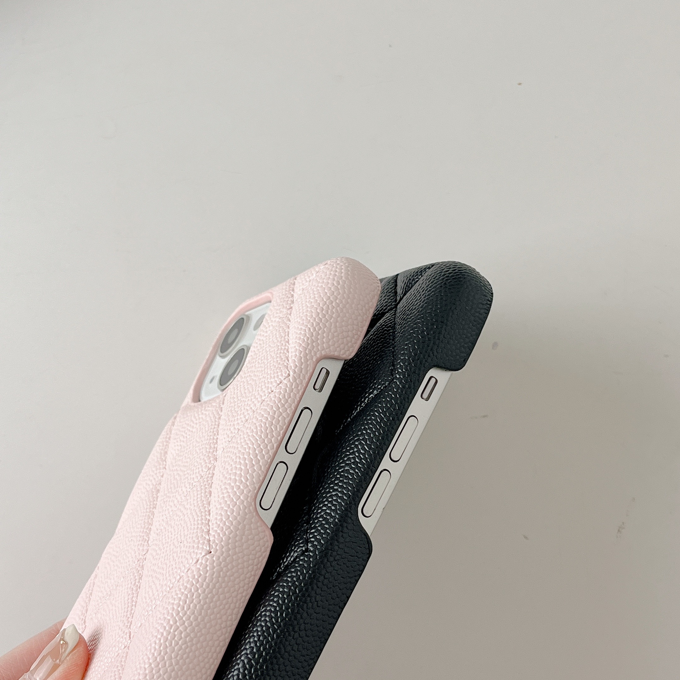 Classic Leather CC iPhone Case Black -LZJK251023