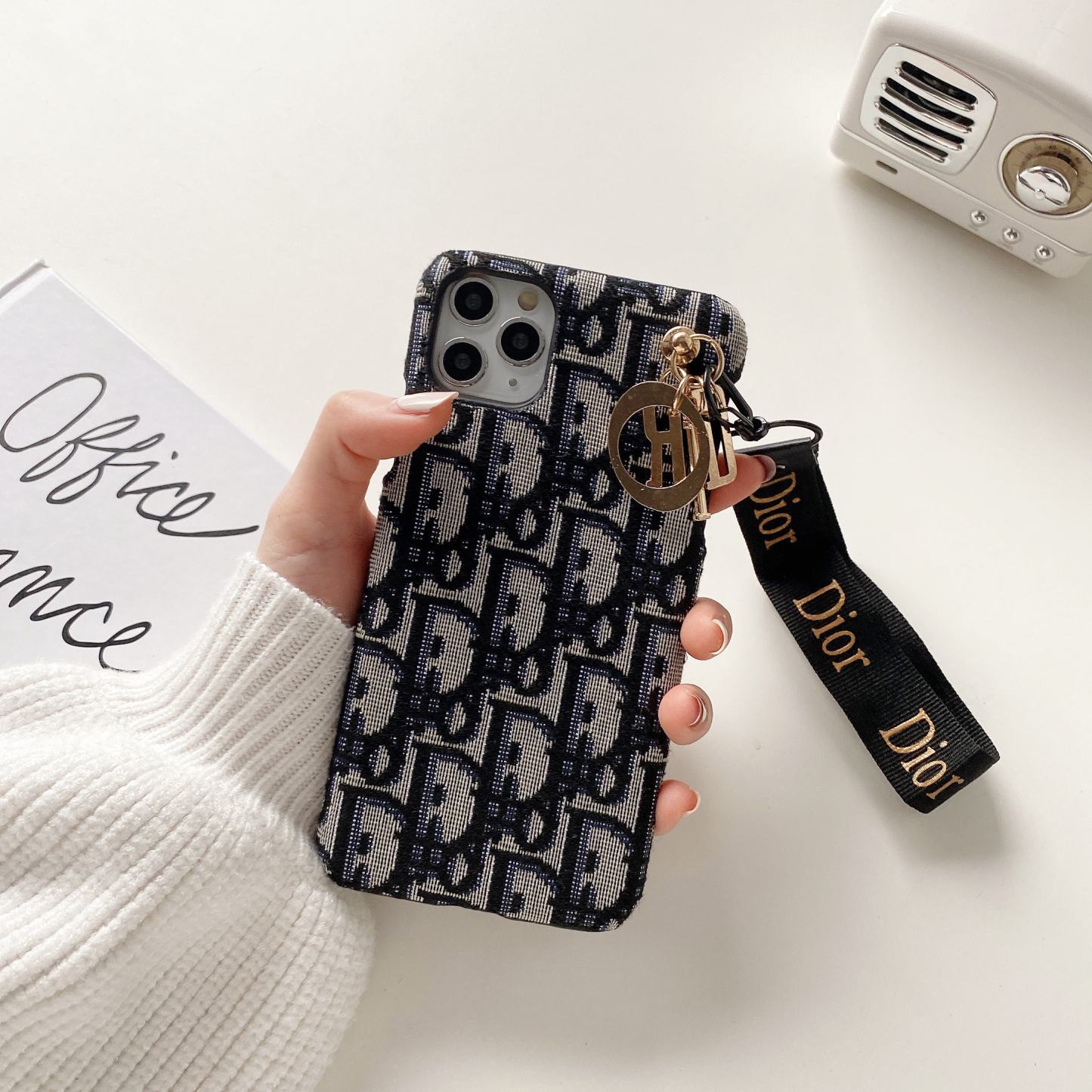 CD iPhone Case With Strap Black-GS240315-GTOCASE