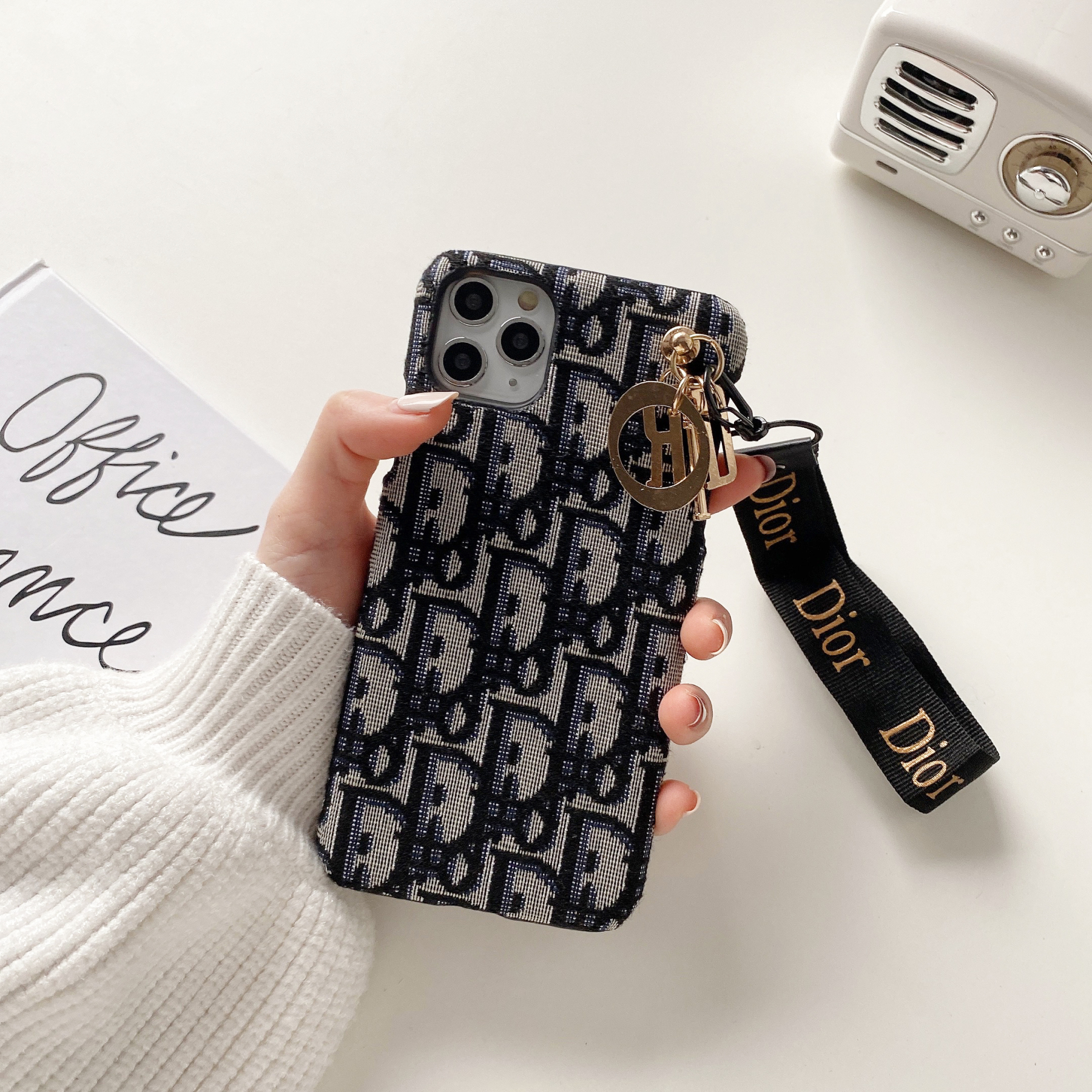 CD iPhone Case With Strap Black-GS240315-GTOCASE