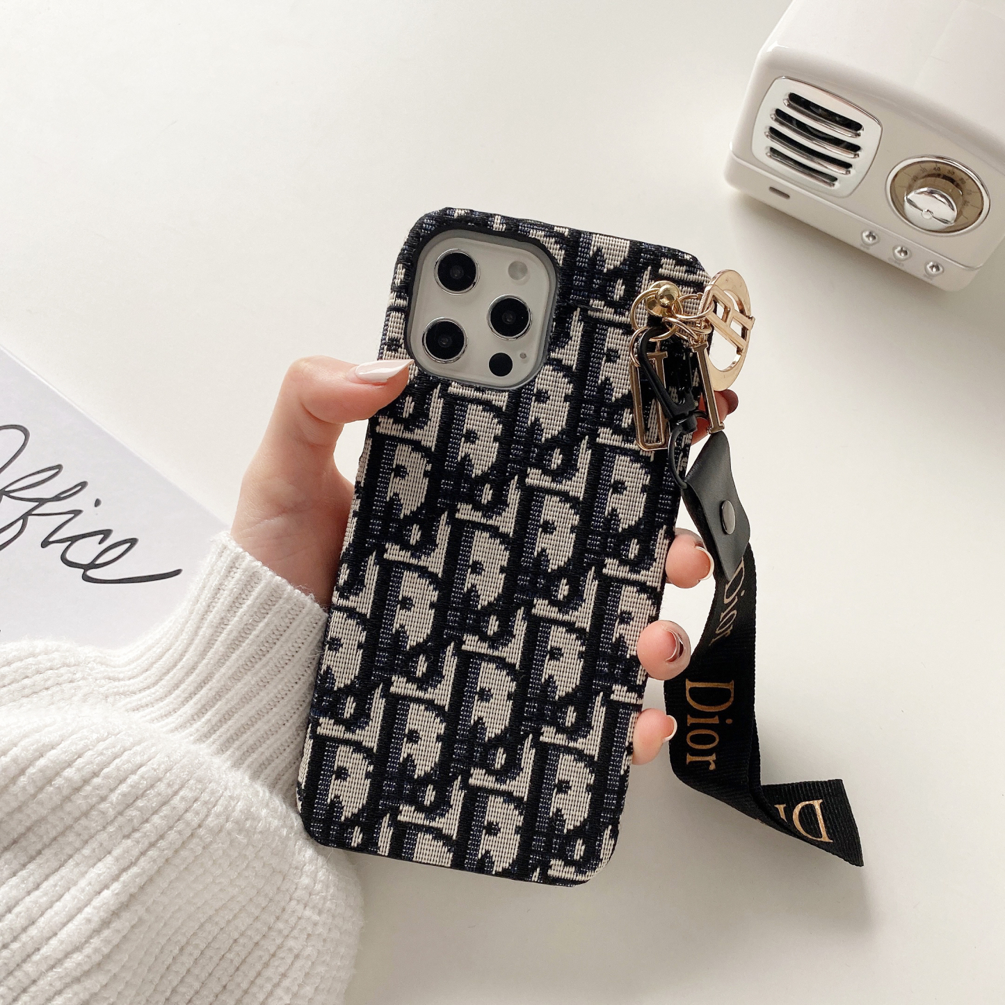 CD iPhone Case With Strap Black-GS240315-GTOCASE