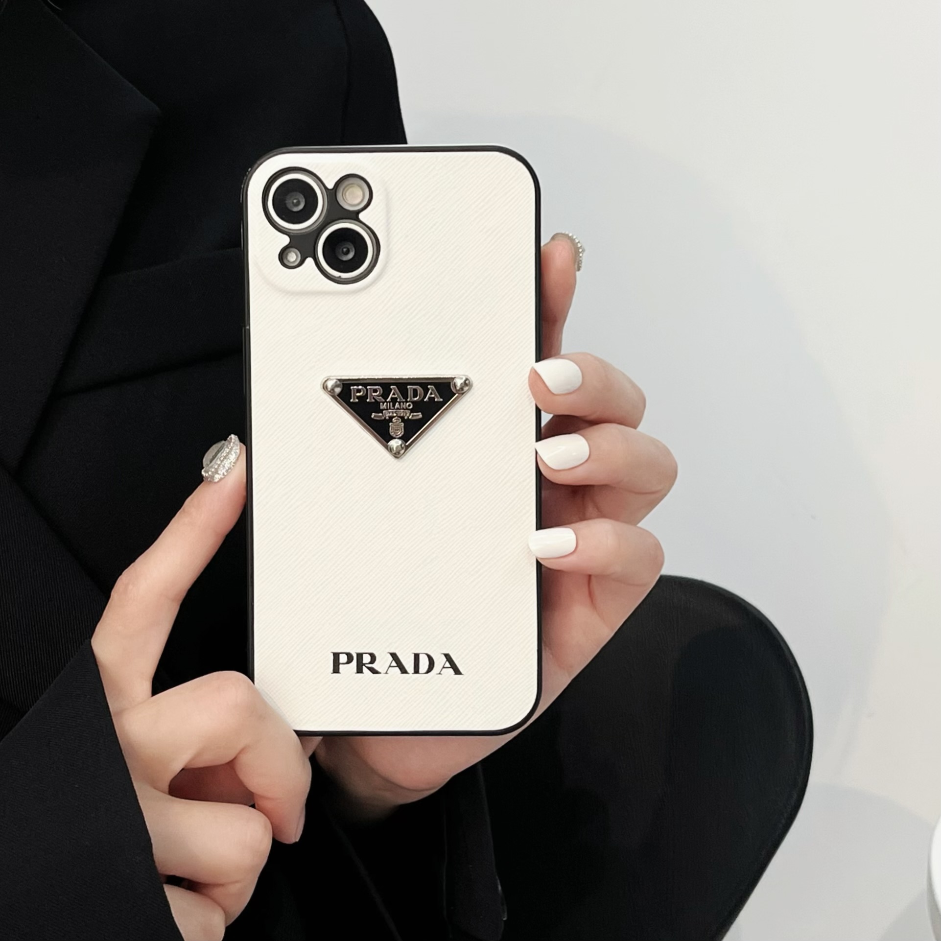 Prada iPhone Case Black-QBP240403