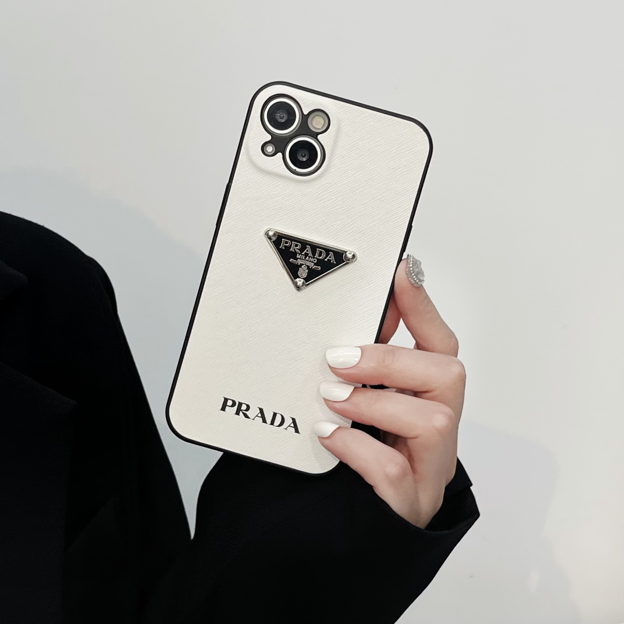 Prada iPhone Case Black-QBP240403