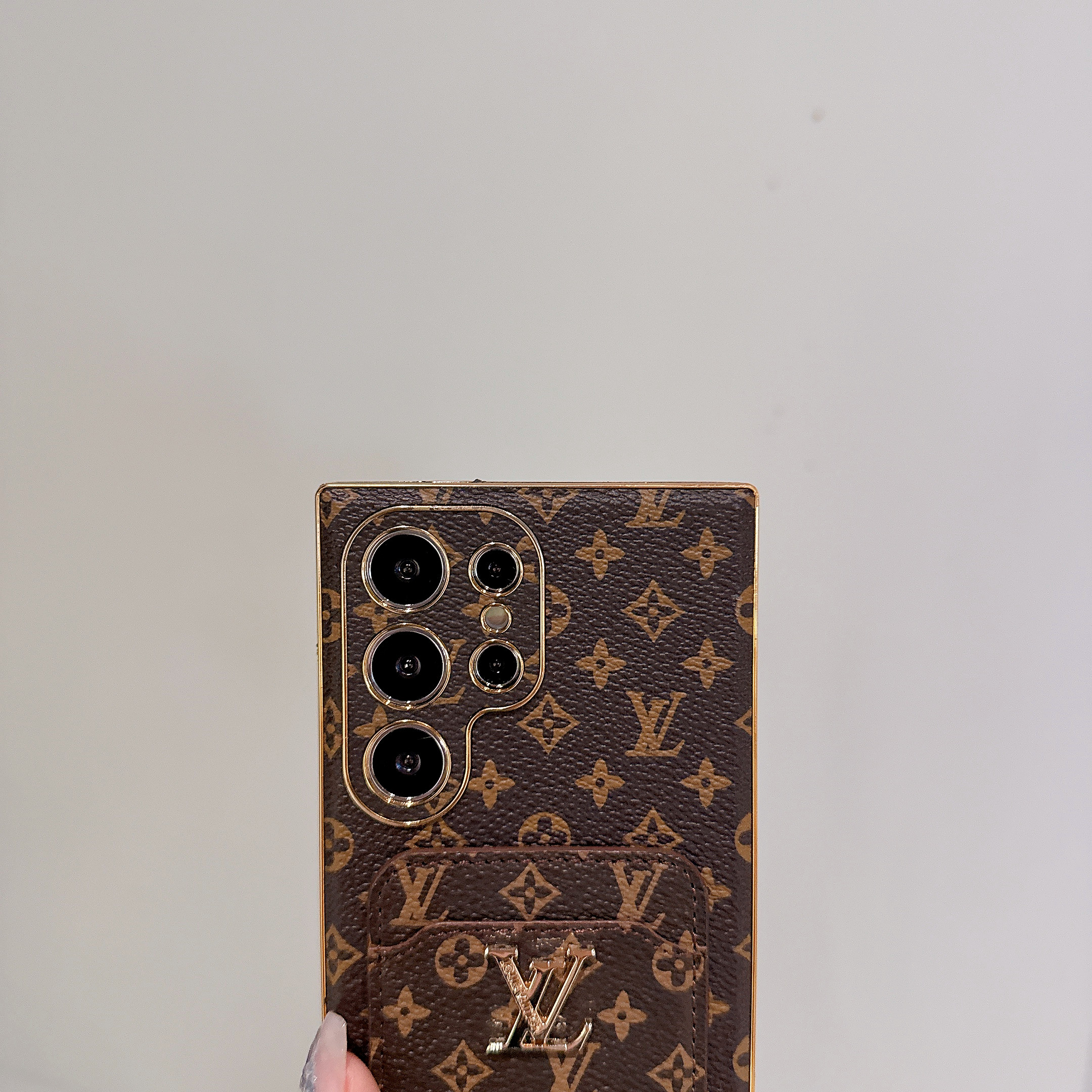 Luxury Monogram Samsung Galaxy S Series Case  With Card Holder-GELV109