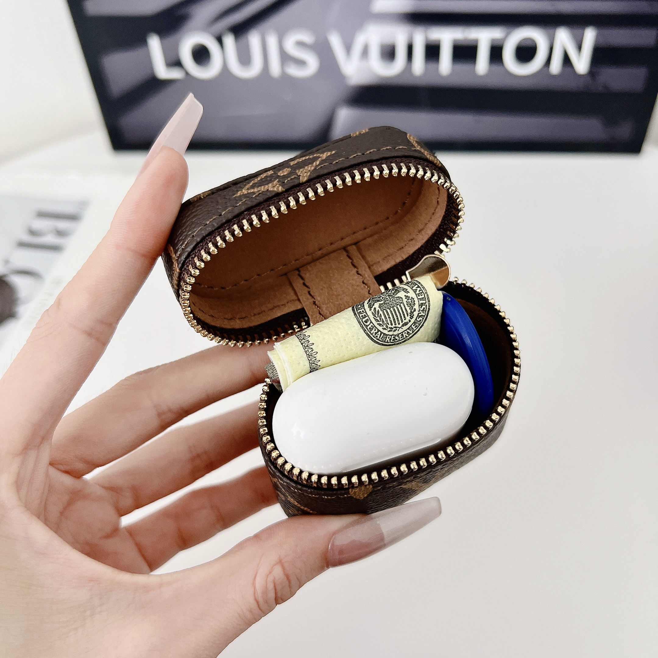 Monogram AirPods Storage Case With Strap