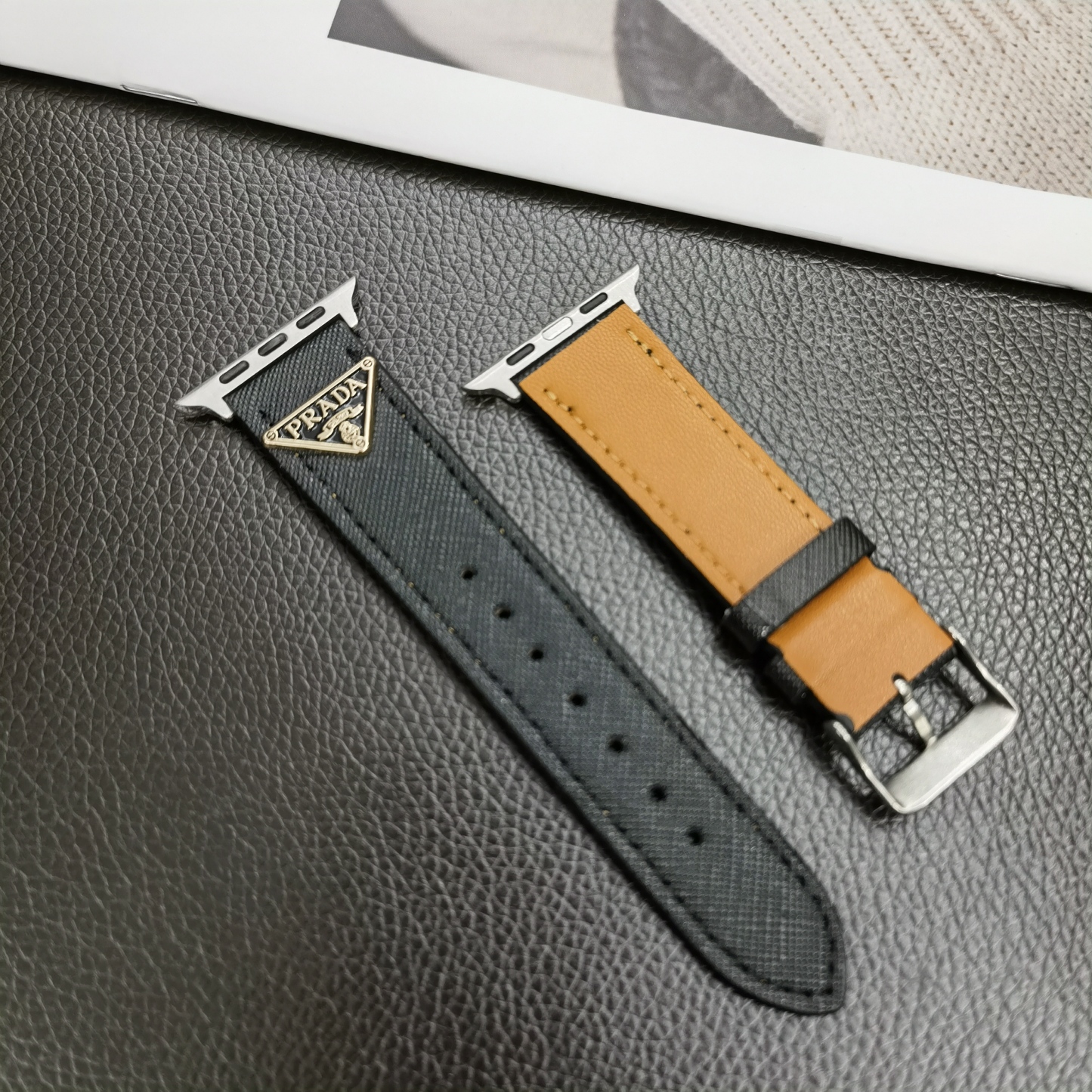 Luxury PR Apple Watch Leather Black-SZW241759-GTOCASE