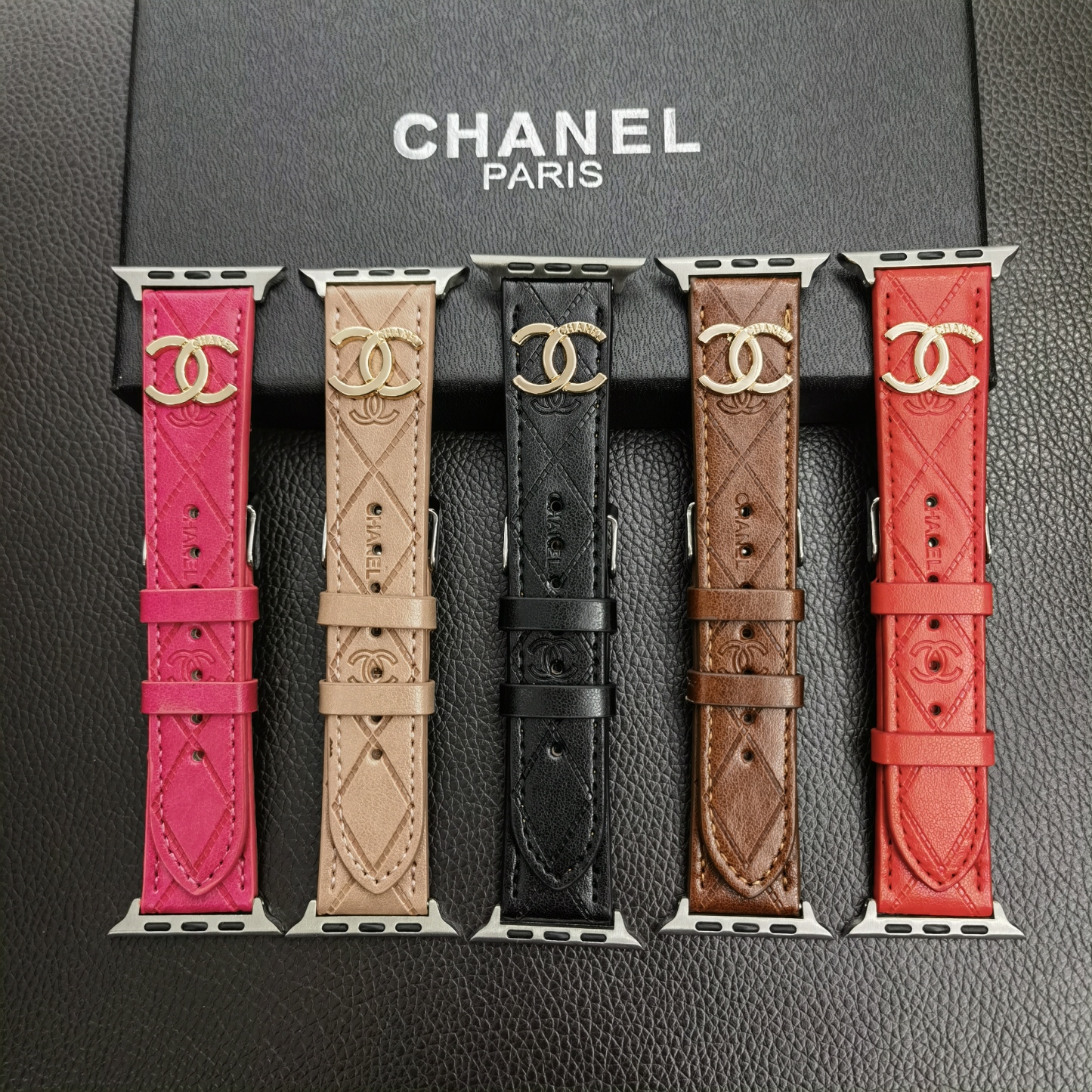 Luxury CC Apple Watch Band Red-YHK2405059-GTOCASE