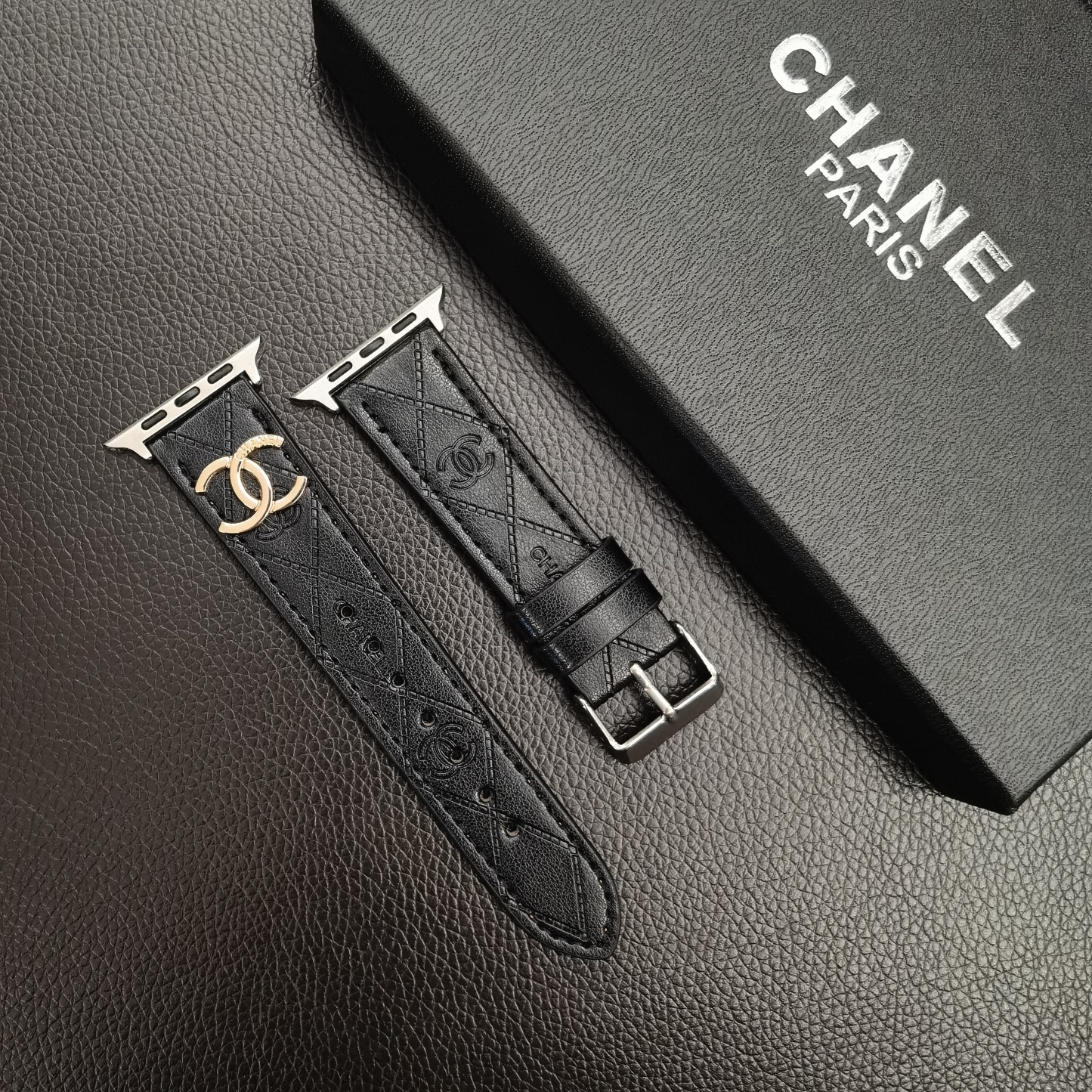 Luxury CC  Apple Watch Band Black-YHK2405059-GTOCASE