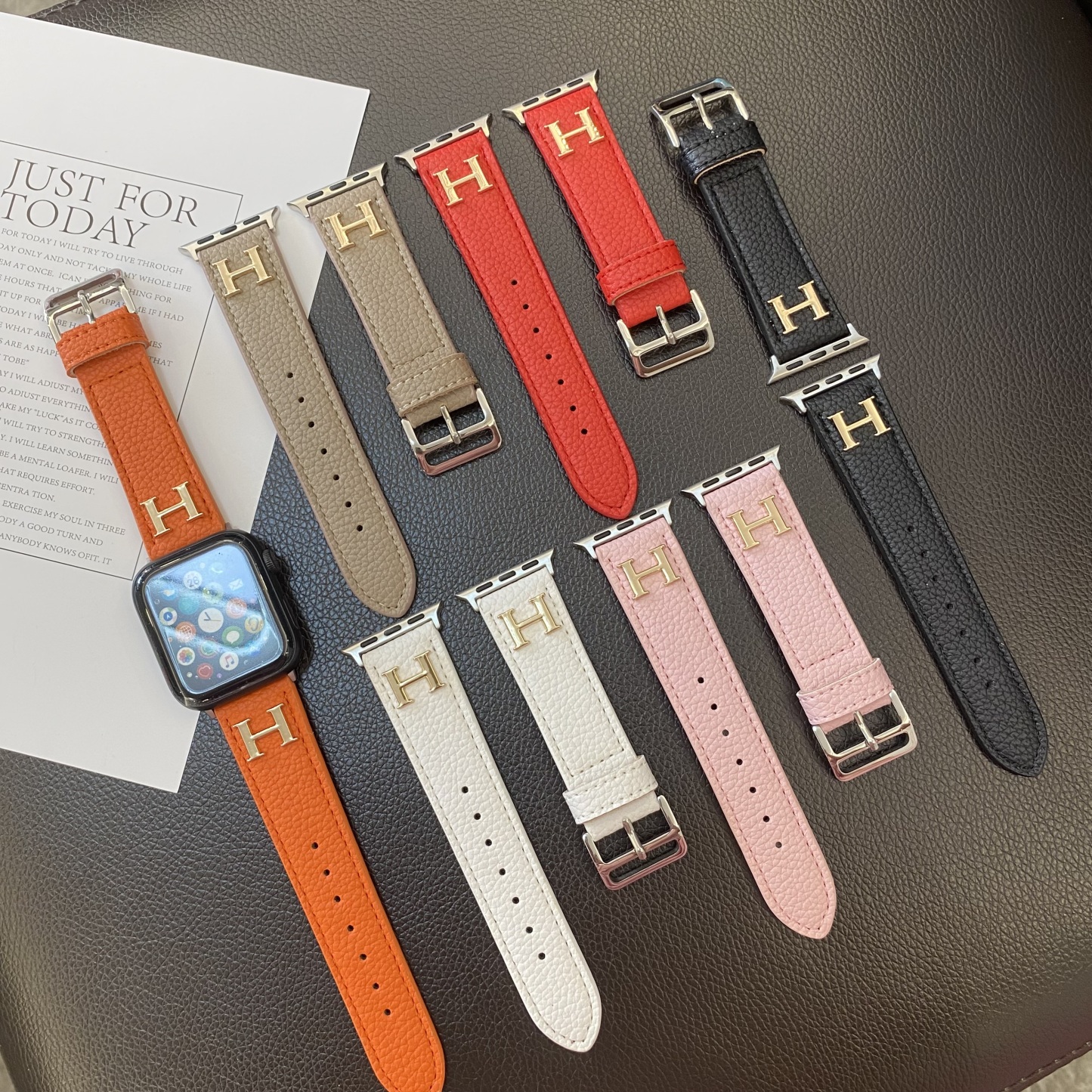 Luxury H Apple Watch Band Orange-ZP240509-GTOCASE