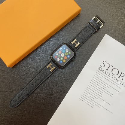 Luxury H Apple Watch Band Black-ZP240509-GTOCASE