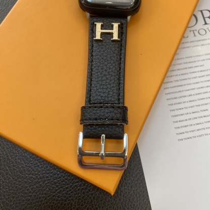 Luxury H Apple Watch Band Black-ZP240509-GTOCASE