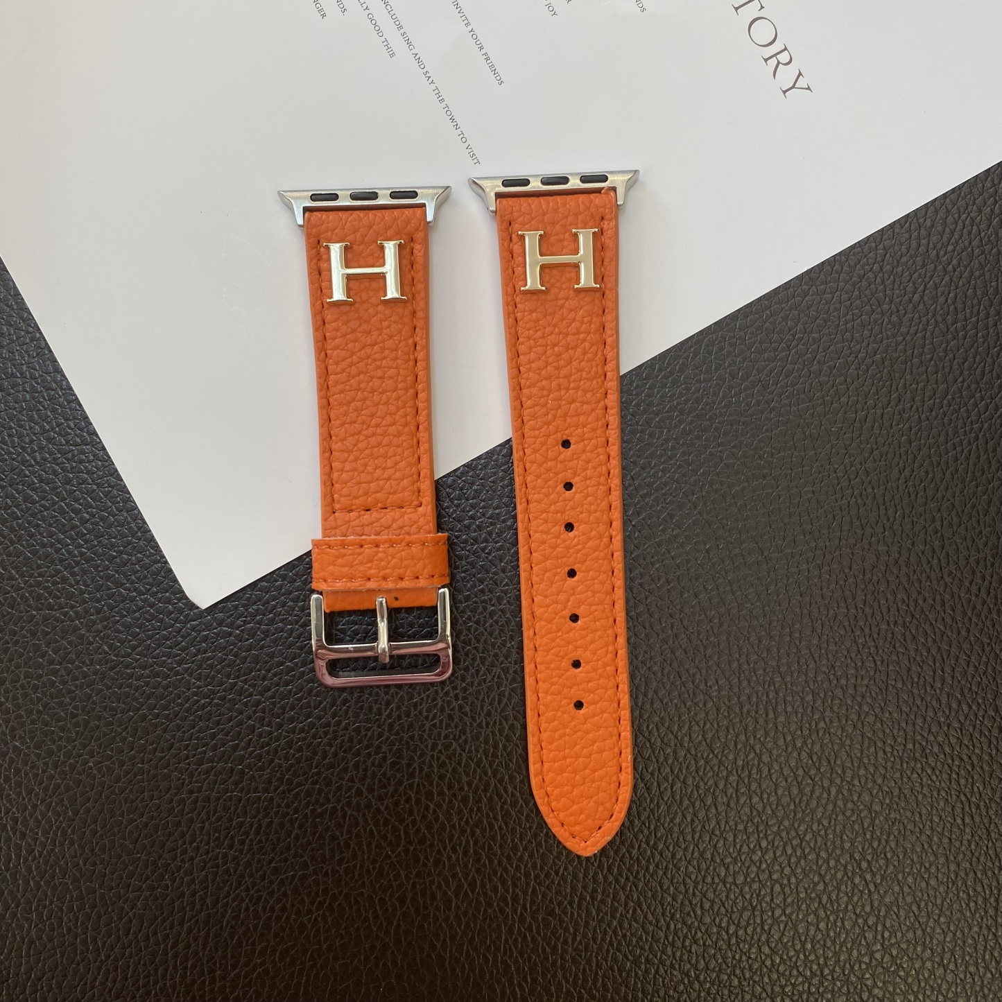 Luxury H Apple Watch Band Orange-ZP240509-GTOCASE