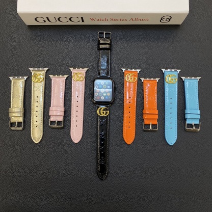 Leather GG Apple Watch Band Pink-LGk240509-GTOCASE