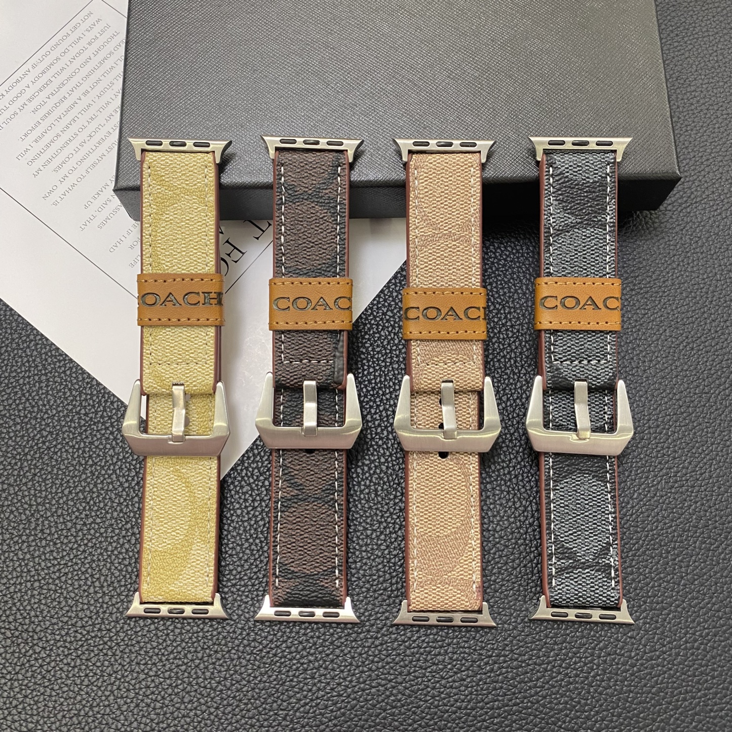 Leather C Apple Watch Band Black-YHK244221710-GTOCASE