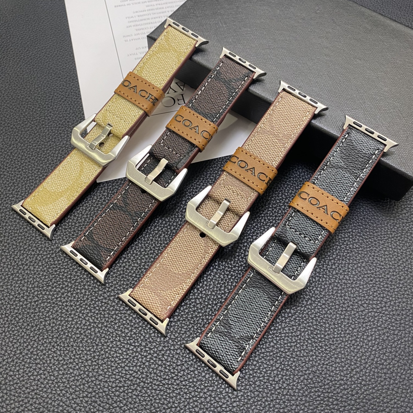 Leather C Apple Watch Band Dark brown-YHK244221710-GTOCASE