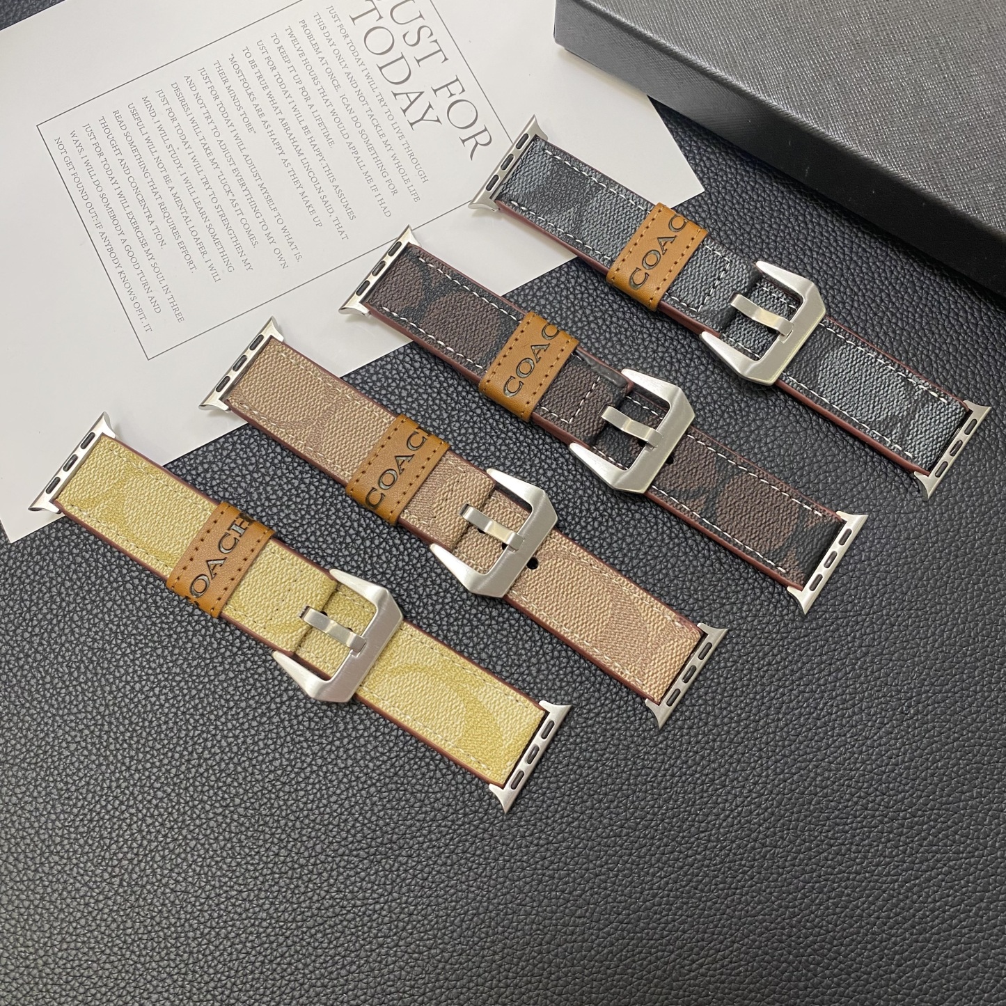 Leather C Apple Watch Band Light Brown-YHK244221710-GTOCASE