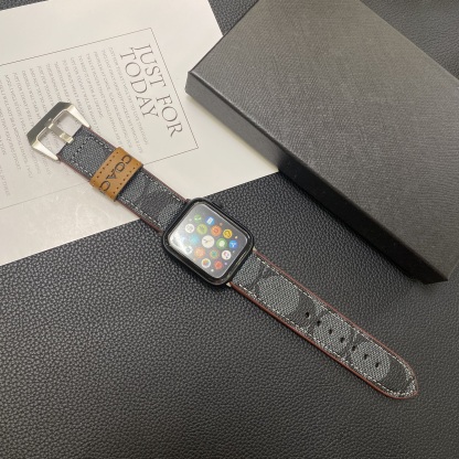 Leather C  Apple Watch Band Black-YHK244221710-GTOCASE