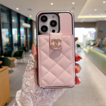 CC iPhone Case With Card Holder Pink -LBB240401-GTOCASE