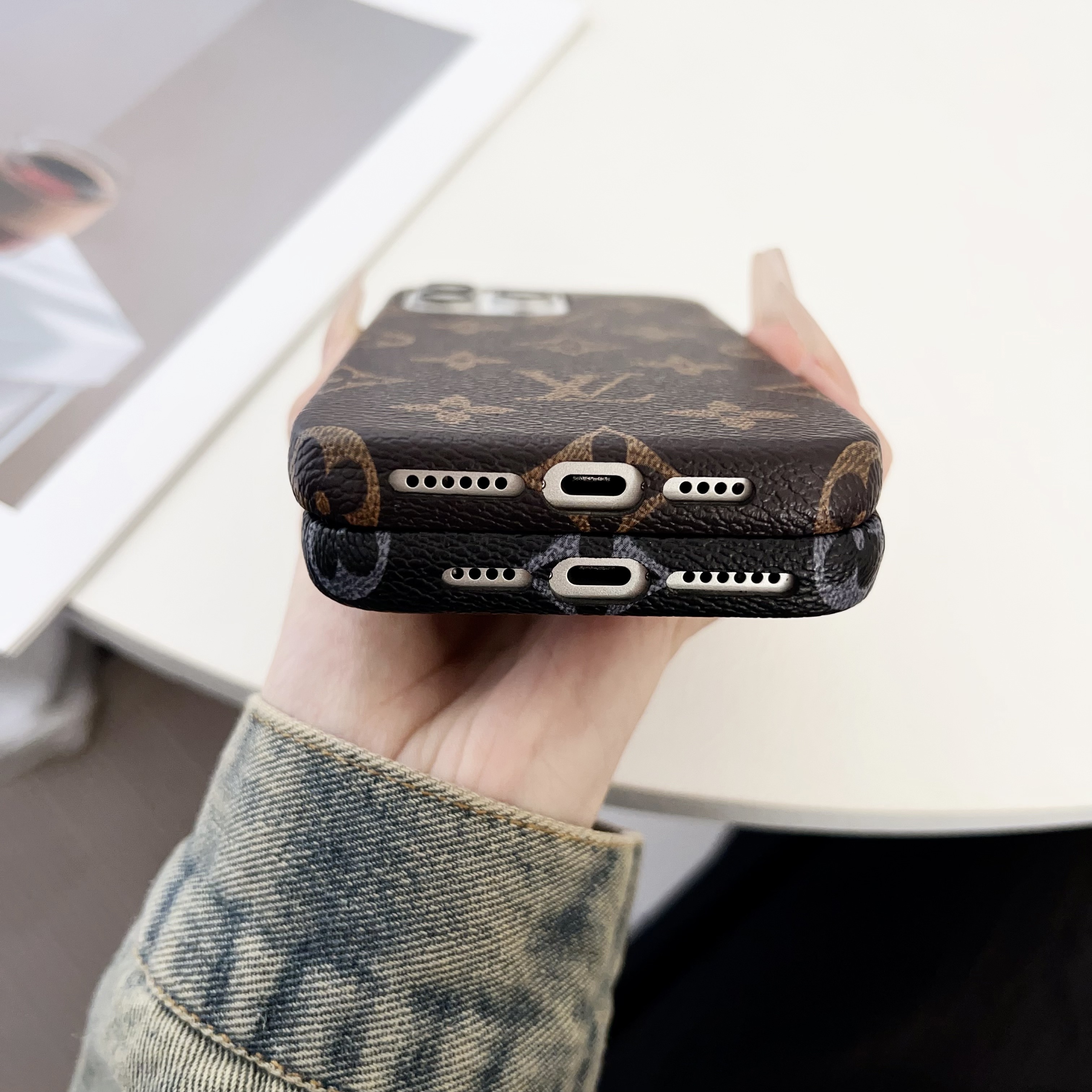 Classic Leather Monogram iPhone Case Big Printing -MTY251023