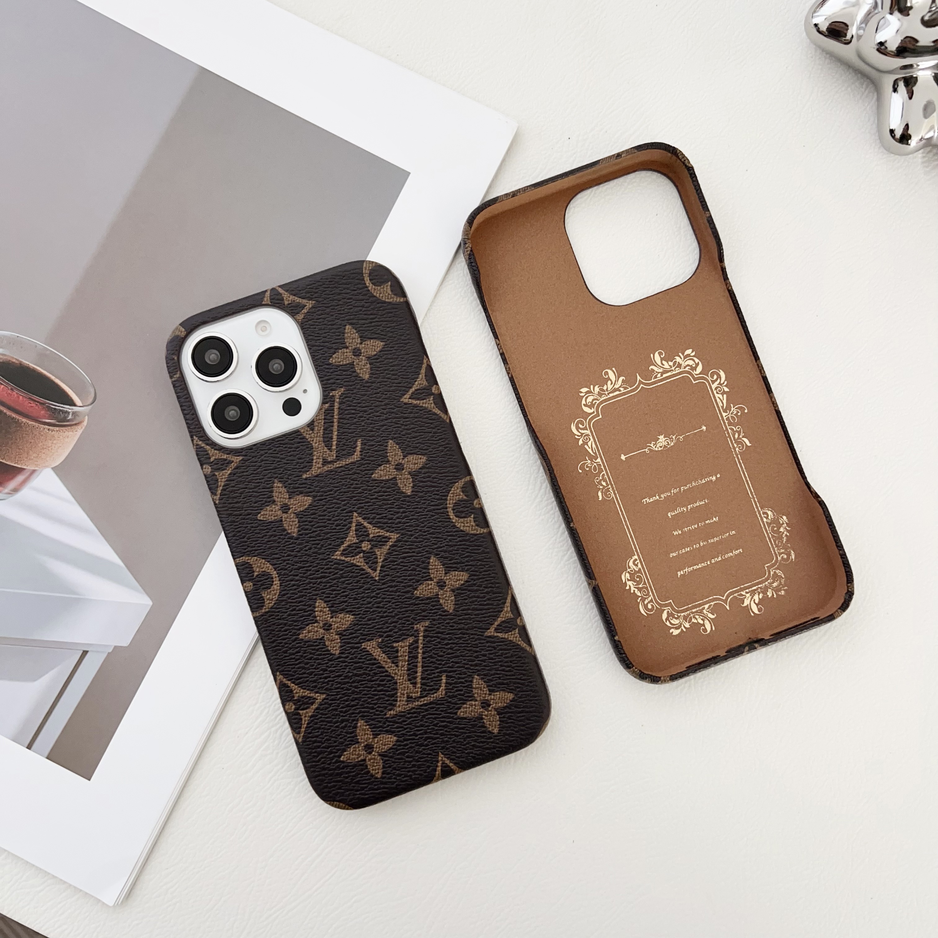 Classic Leather Monogram iPhone Case Big Printing -MTY251023