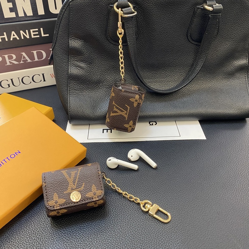 Leather Monogram AirPods Cases Big Printing-PEJ250515-GTOCASE