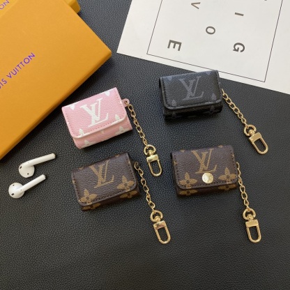Leather Monogram AirPods Cases Big Printing-PEJ250515-GTOCASE