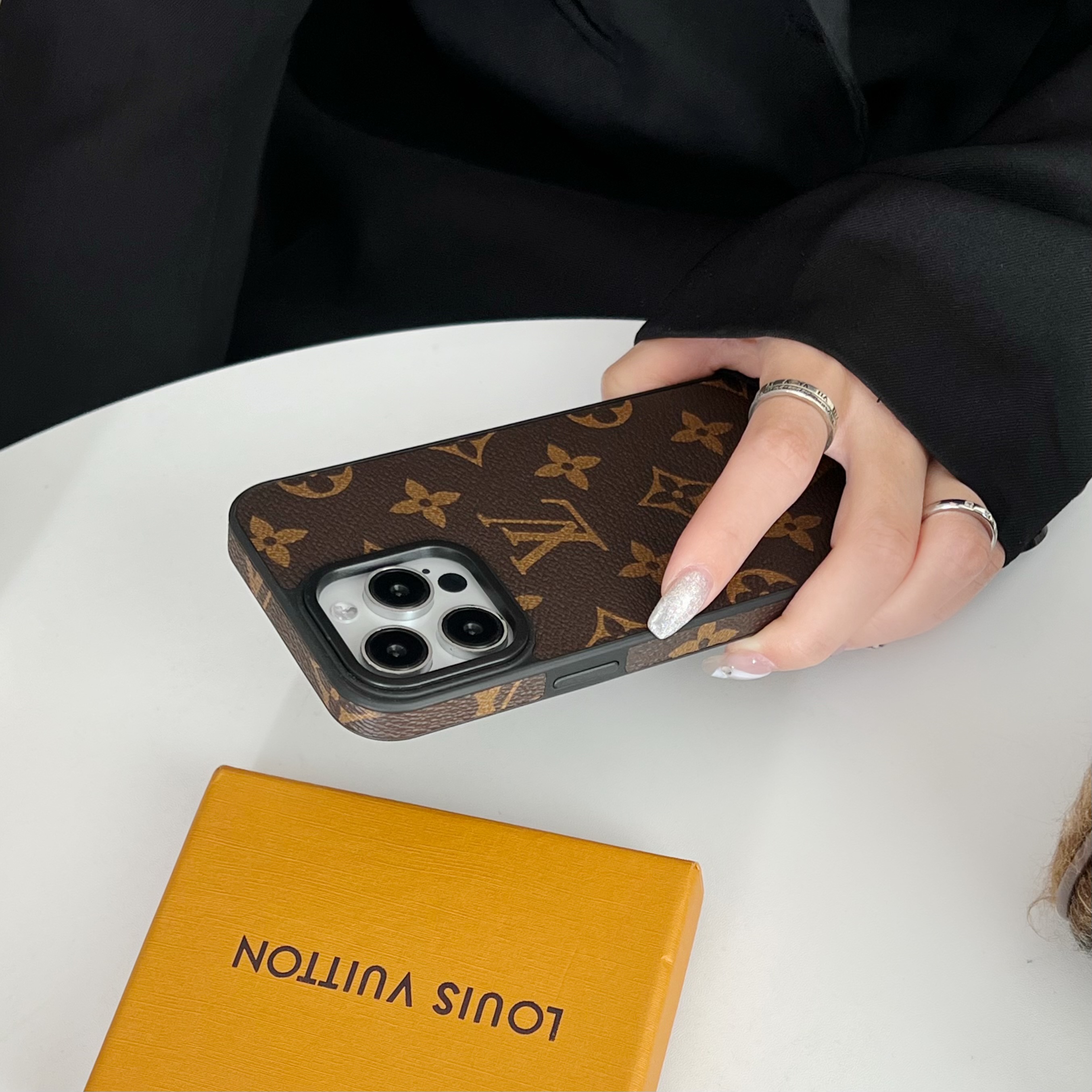 Leather Monogram iPhone Cases Big Printing-DDKK251722