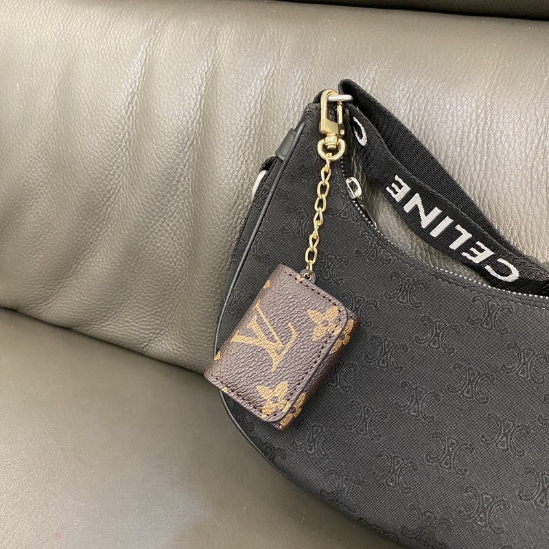 Leather Monogram AirPods Cases Big Printing-PEJ250515-GTOCASE