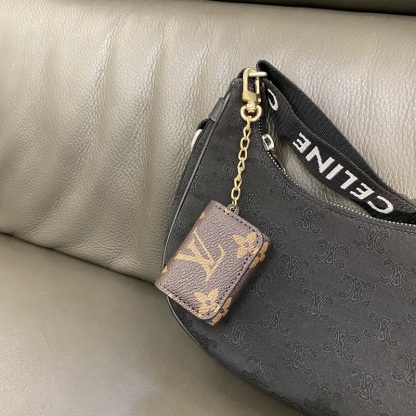 Leather Monogram AirPods Cases Big Printing-PEJ250515-GTOCASE