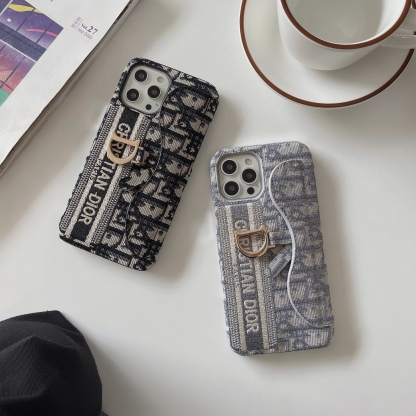 CD iPhone Case With Card Holder Black-KKY240115-GTOCASE