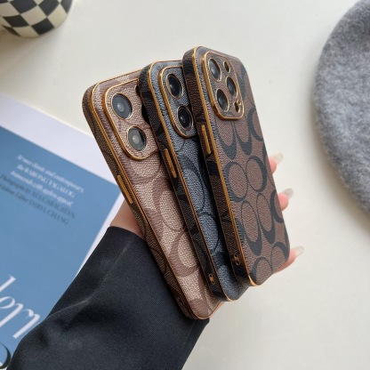 CH  iPhone Case Leather Light Brown -QBK240513-GTOCASE