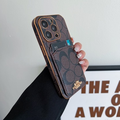 CH  iPhone Case With Card Holder Brown  -KB241651-GTOCASE