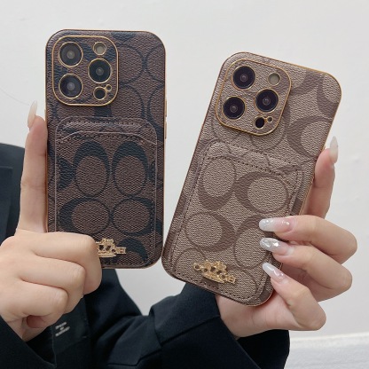 CH  iPhone Case With Card Holder  Coffe  -KB241651-GTOCASE