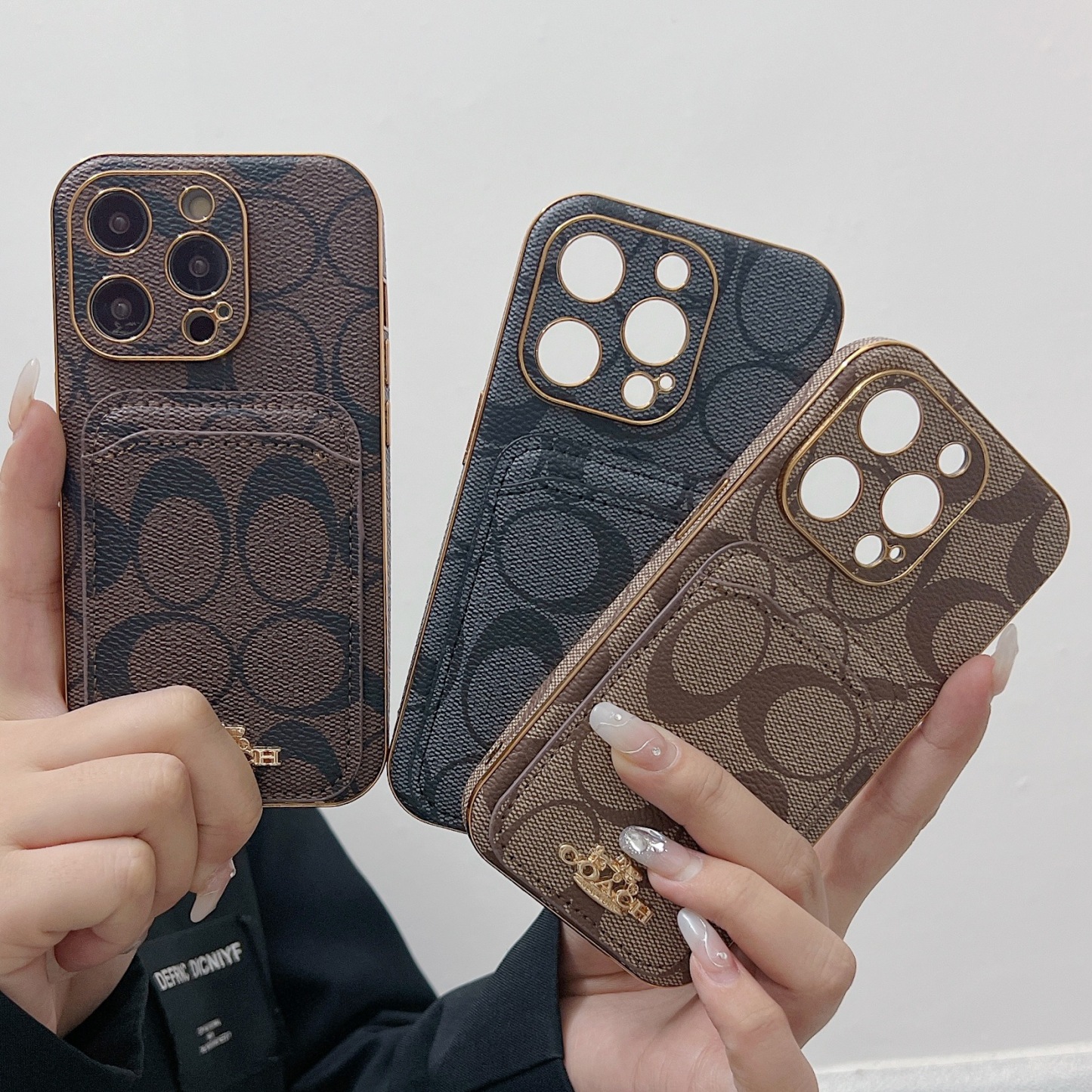 CH  iPhone Case With Card Holder Black  -KB241651-GTOCASE