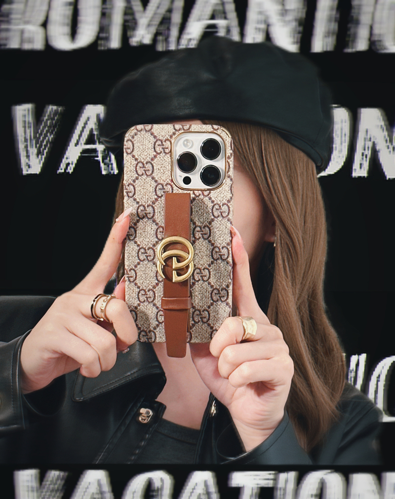 GG iPhone Case With Holder Brown -SW240330-GTOCASE